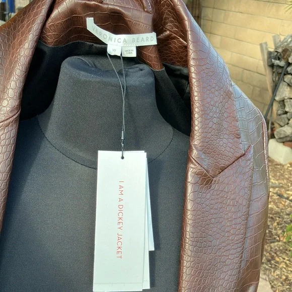 Veronica Beard Croc-Embossed Faux Leather Jacket (Flawed) - Picture 4 of 17